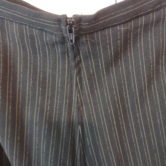 Perceptions 3 Pc Suit Jacket, Tank, Pants Black White Thin stripes Green Tank - Picture 9 of 10